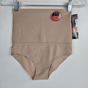 F.I.T. Women's Size Small‎ Beige Firm Control High Waisted Brief NWT